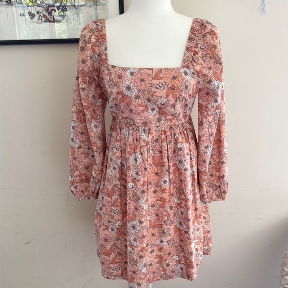 J. Crew Peach Smocked Top